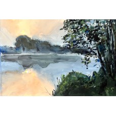 “Teteriv River” – Original Ukrainian Landscape Painting, Oil on Paper | Marina Stognieva “Teteriv River” – Original Ukrainian Landscape Painting, Oil on Paper | Marina Stognieva
